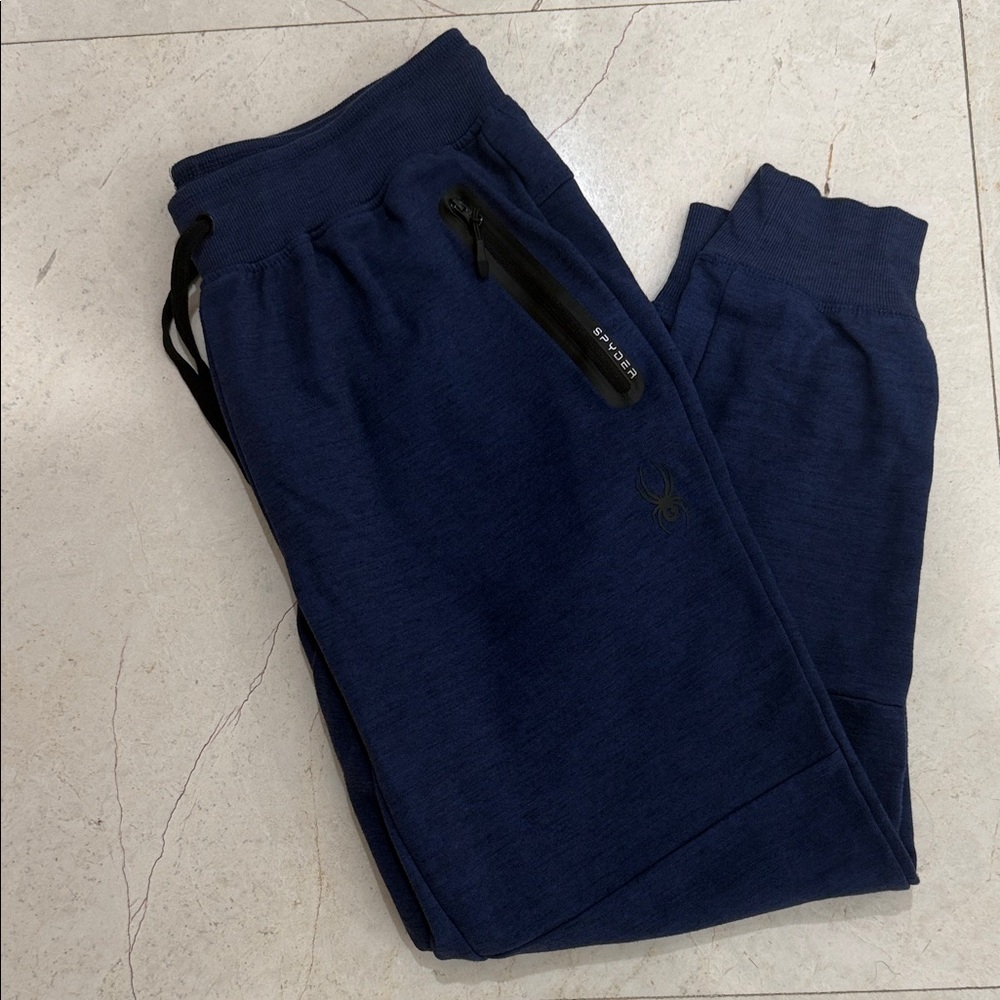 Spyder Men's Dark Blue Joggers with Zipper Pocket size L